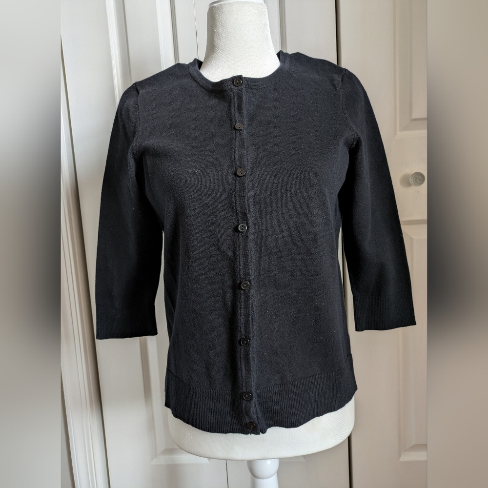 Croft &Barrow Black Button-Up Cardigan